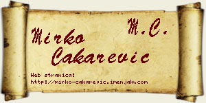 Mirko Čakarević vizit kartica